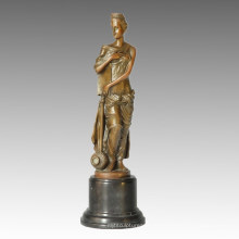 Классическая фигурка Бутылка скульптуры Lady Carving Deco Латунная статуя TPE-336 ~ 340